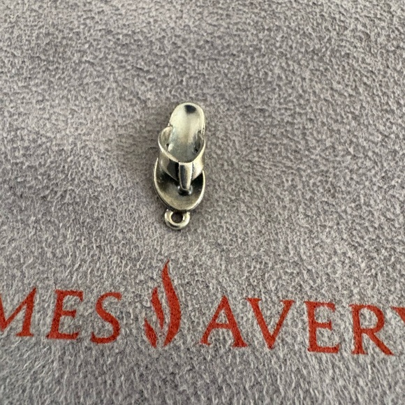 Retired James Avery Silver Flip Flop Charm - Picture 3 of 4